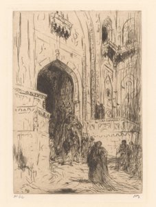 Eingangstor eines Palastes in Delhi von Marius Bauer (signed by artist)