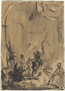 Gruppe von Orientalen in angeregtem Gespräch von Marius Bauer