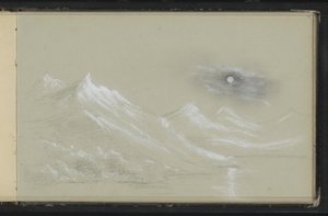 Landschaft mit schneebedeckten Berggipfeln von Marius Bauer