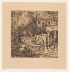 Elefanten und Figuren bei einem Tempel von Marius Bauer