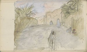 Straße mit Figuren in Biskra von Marius Bauer