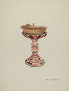 Taufbecken & Ständer, ca. 1939