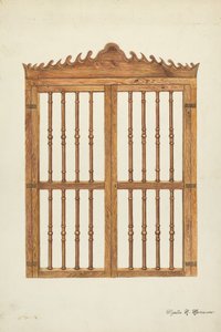 Gittertüren aus Holz, ca. 1937