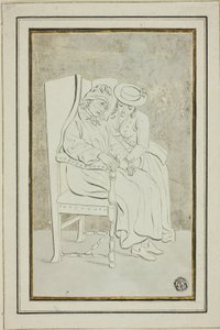 Alter Mann mit junger Frau von Marquand Fidel Dominikus Wocher