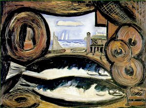 Das Fischhaus, Neuengland, 1934 von Marsden Hartley