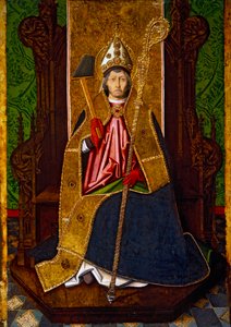 Der heilige Blasius auf dem Thron, ca. 1480 von Martín Bernat