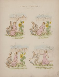 Seite aus den Humours of Cynicus (farbige Gravur)