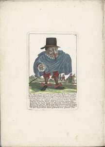 Der spanische Zwerg Don Miguel Zorrero Tuerto, ca. 1710 von Martin Engelbrecht (attributed to)