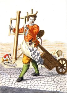 Ein Pflasterer