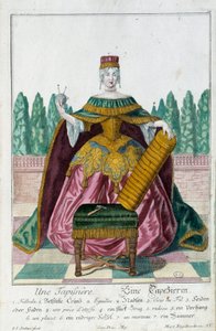 Eine Polsterung. Gravur von Martin Engelbrecht (1684-1756), in „Neue Versammlung der manouvries habilles“ 18. Jahrhundert, Deutschland. Paris, Kunstgewerbemuseum von Martin Engelbrecht