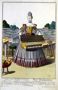 Die Frau des Orgelbauers, ca. 1735 von Martin Engelbrecht