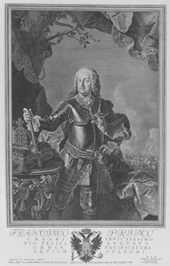 Franz I., Heiliger Römischer Kaiser, graviert von Philipp Andreas Kilian von Martin II Mytens or Meytens