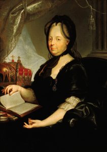 Porträt von Katharina II. in Trauer