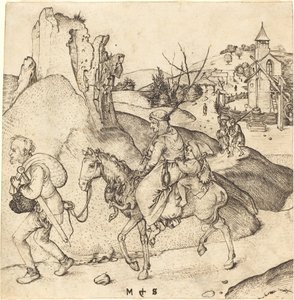 Bauernfamilie auf dem Weg zum Markt