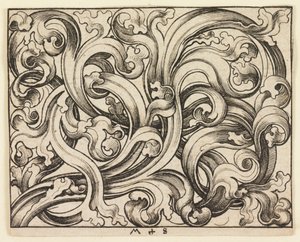 Querfüllung auf hellem Grund (Horizontales Ornament)