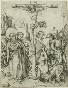 Die Kreuzigung mit den heiligen Frauen, St. Johannes und römischen Soldaten