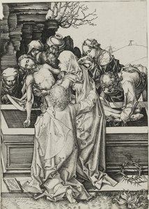 Die Grablegung, spätes 15. Jahrhundert von Martin Schongauer