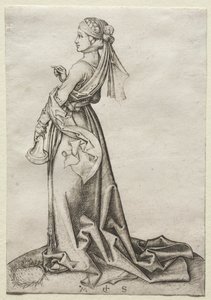 Die Erste der törichten Jungfrauen von Martin Schongauer