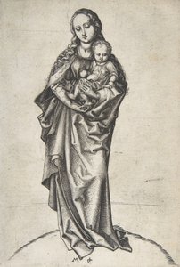 Jungfrau und Kind mit einem Apfel, ca. 1475