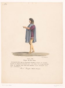 Kostüm des Dauphin Karl von Valois aus der Tragödie Marcel von Martin Sylvestre Baptiste