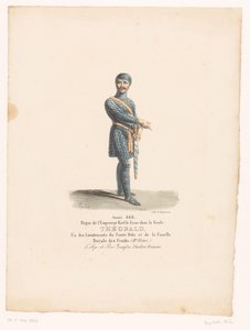 Kostüm von Ritter Théobald aus der Tragödie Le Siège de Paris von Martin Sylvestre Baptiste