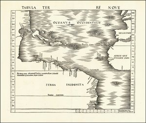 Admiralskarte von 1513 von Martin Waldseemüller von Martin Waldseemuller