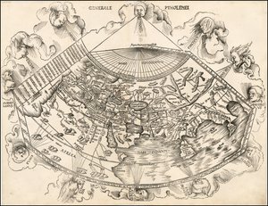 Ptolemäische Weltkarte von 1513 von Martin Waldseemüller von Martin Waldseemuller