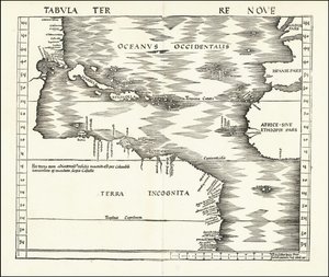 1513 Tabula Terre Nove von Martin Waldseemuller