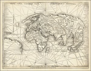 1513 Karte - Orbis Typus Universalis Iuxta Hydrographorum Traditionem von Martin Waldseemuller