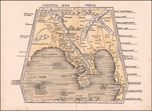 Karte von Südostasien, China und Indien von Martin Waldseemüller, 1513 von Martin Waldseemuller