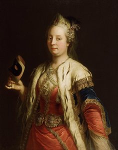 Porträt der Kaiserin Maria Theresia von Österreich 1717-1780 mit Maske à la Turque, vor 1750