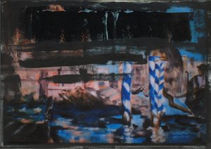 Canal Grande Abstrakt Schwarz 1
