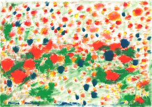 Mohnblumen und Kornblumen