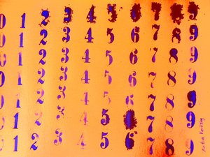 Stempel Zahlen Orange von Martina Konitzky