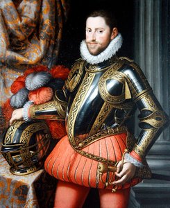 Porträt von Erzherzog Ernst von Österreich in Rüstung