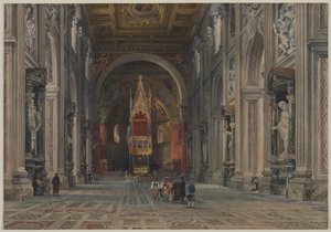Innenraum von San Giovanni in Laterano, Rom, ca. 1896 von Martino del Don