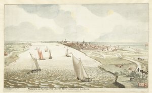 Ansicht der Befestigungsanlagen bei Nijmegen an der Waal von Martinus Berkenboom