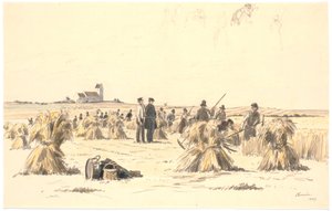 Erntearbeiter auf dem Feld von Martinus Rørbye