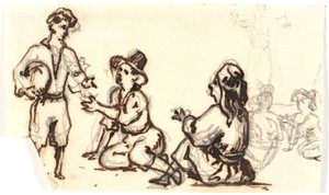 Italienische Figurenskizzen von Martinus Rørbye