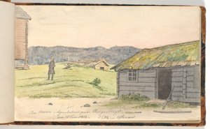 Landschaft mit Bauernhöfen