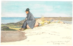 Sitzender Mann in Bangsbo Hügeln, Vendsyssel, 22. Mai 1833 von Martinus Rørbye