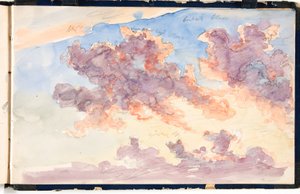 Wolkenstudie. Ein Sonnenuntergangshimmel