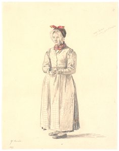 Stehendes Bauernmädchen von Samsø von Martinus Rørbye