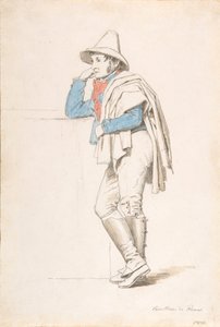 Studie eines römischen Kutschers, frühes 19. Jahrhundert von Martinus Rørbye