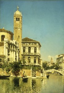 Eine venezianische Kanalszene von Martín Rico y Ortega