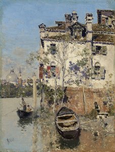 Venedig, Haus am Kanal, ca. 1900 von Martín Rico y Ortega