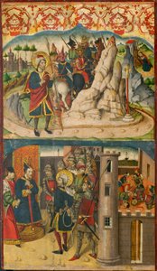 Der heilige Christophorus trifft Satan; Der heilige Christophorus vor dem König von Lykien