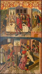Der heilige Christophorus nimmt Abschied vom König, der Satan fürchtete, der heilige Christophorus und seine Bekehrten