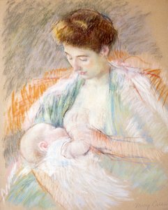 Mutter Rose stillt ihr Kind, ca. 1900