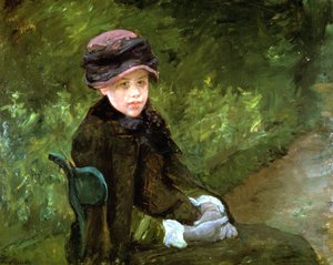 Junge Dame im Park, ca. 1880